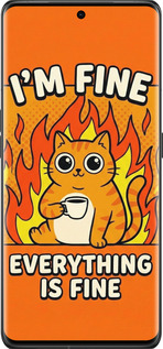 Силіконовий чехол Funny Cat для Oppo Find X6 Pro - 6786u-3041 изображение 