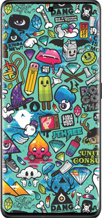 Силиконовый чехол Стикер бомбинг 1 для Oppo Find X6 Pro - 693u-3041 изображение 