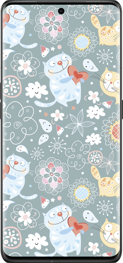 Силиконовый чехол Котята v3 для Oppo Find X6 Pro - 1223u-3041 изображение 