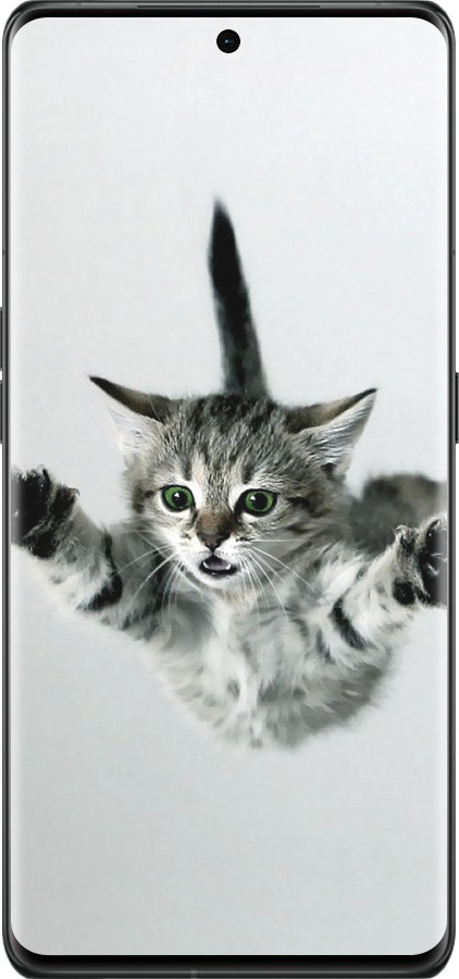 Силиконовый чехол Летящий котёнок для Oppo Find X6 Pro - 2322u-3041 изображение 