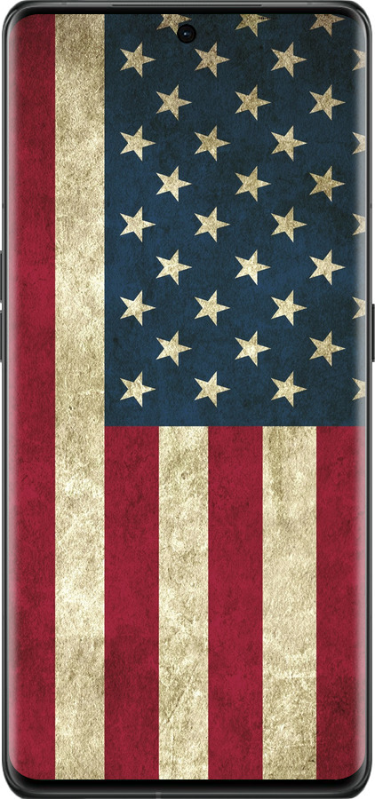 Силиконовый чехол Флаг США для Oppo Find X6 Pro - 395u-3041 изображение 