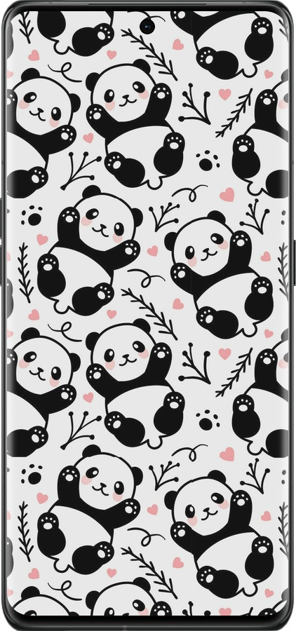 Силиконовый чехол Панды для Oppo Find X6 Pro - 4318u-3041 изображение 