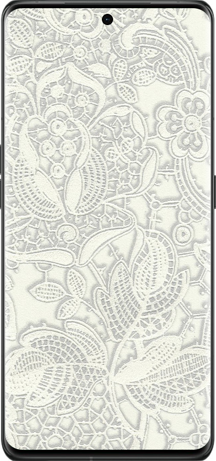 Силіконовий чехол Біле мереживо для Oppo Find X6 Pro - 4383u-3041 изображение 