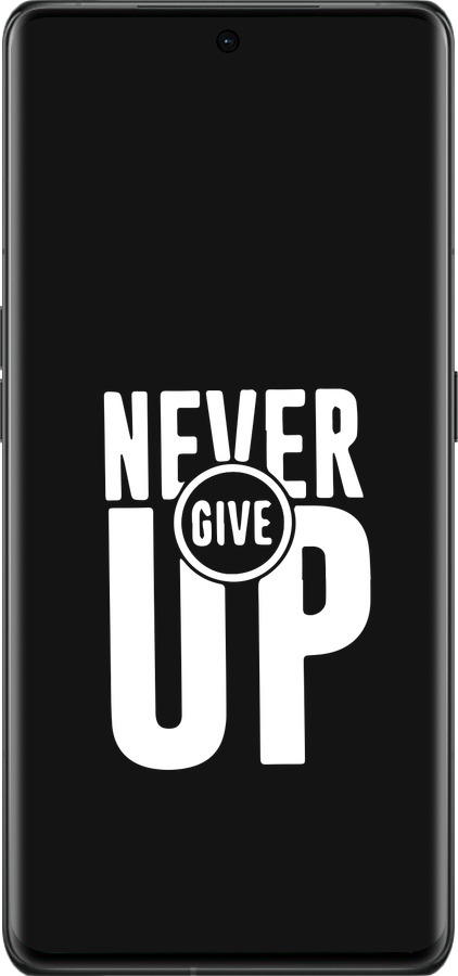 Силиконовый чехол Никогда не сдавайся для Oppo Find X6 Pro - 4572u-3041 изображение 