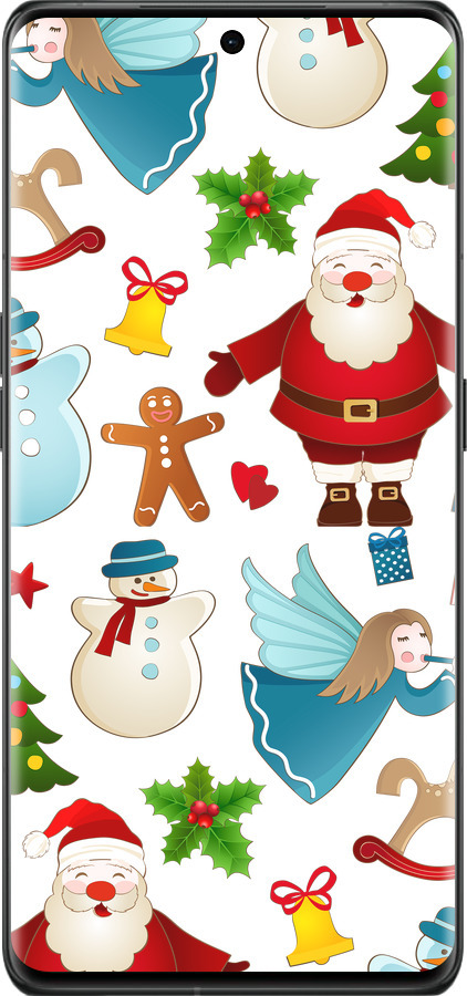 Силиконовый чехол Новогодний 1 для Oppo Find X6 Pro - 4614u-3041 изображение 