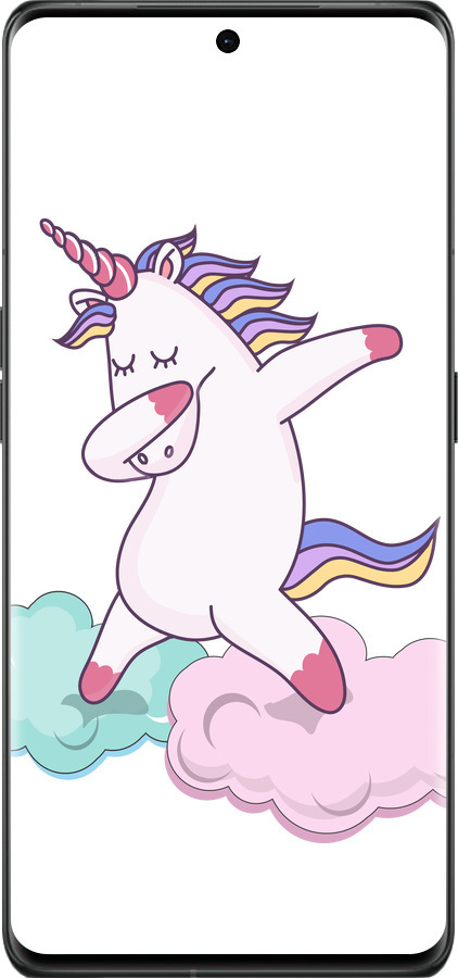 Силиконовый чехол Единорог для Oppo Find X6 Pro - 4702u-3041 изображение 