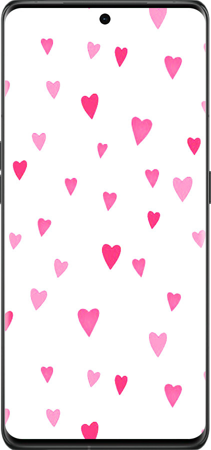 Силиконовый чехол Сердечки 2 для Oppo Find X6 Pro - 4763u-3041 изображение 