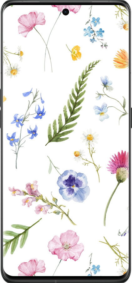 Силиконовый чехол Цветочный фон v2 для Oppo Find X6 Pro - 5472u-3041 изображение 