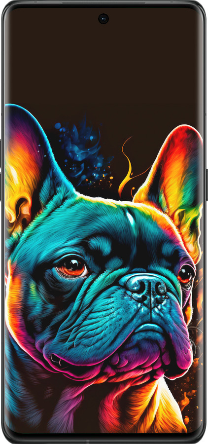 Силиконовый чехол Яркий бульдог для Oppo Find X6 Pro - 5547u-3041 изображение 