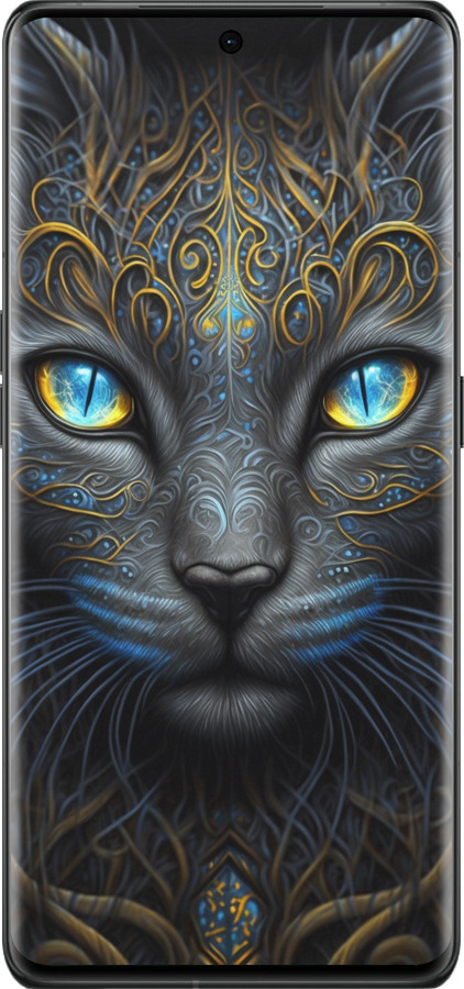 Силиконовый чехол Кошка для Oppo Find X6 Pro - 5548u-3041 изображение 