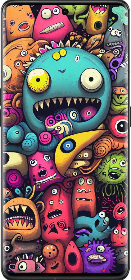 Силіконовий чехол Смішні монстри для Oppo Find X6 Pro - 5549u-3041 изображение 