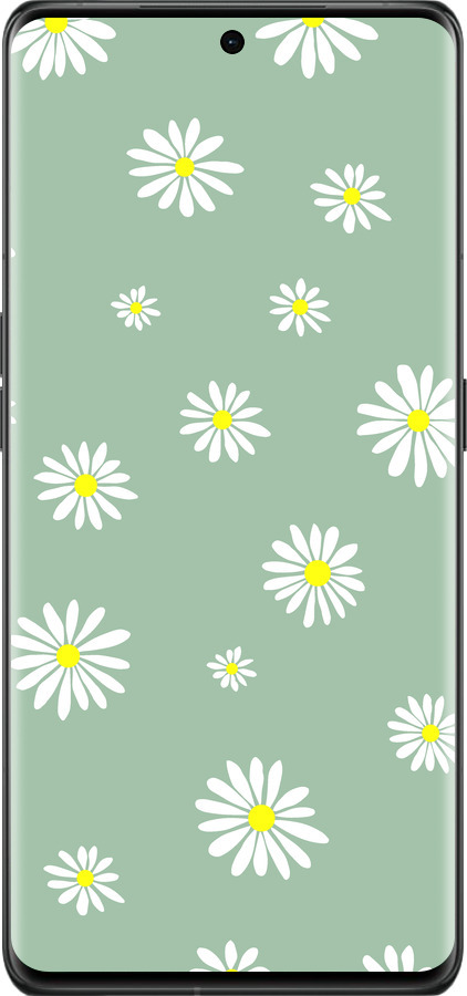 Силиконовый чехол Ромашки v4 для Oppo Find X6 Pro - 5603u-3041 изображение 