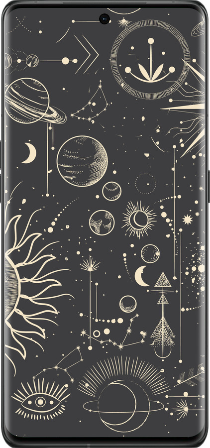 Силиконовый чехол Фаза луны для Oppo Find X6 Pro - 5605u-3041 изображение 