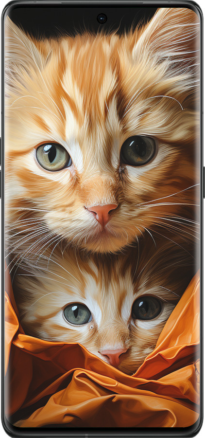 Силиконовый чехол Котики 2 для Oppo Find X6 Pro - 5664u-3041 изображение 
