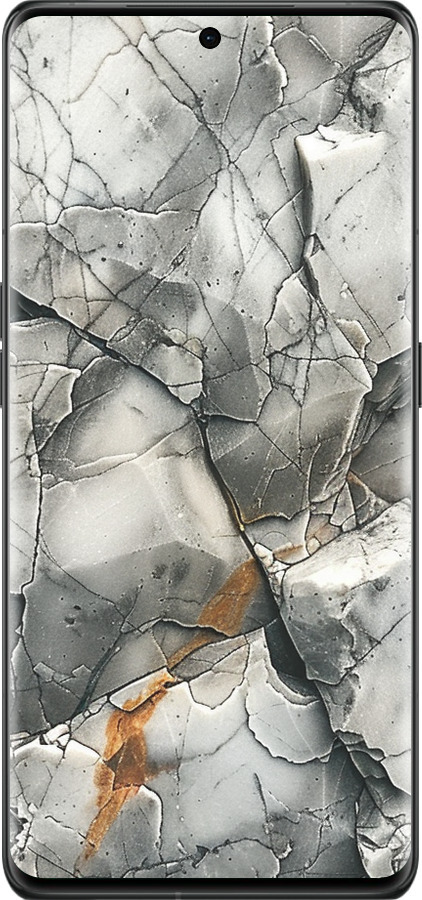 Силиконовый чехол Серый мрамор для Oppo Find X6 Pro - 6041u-3041 изображение 