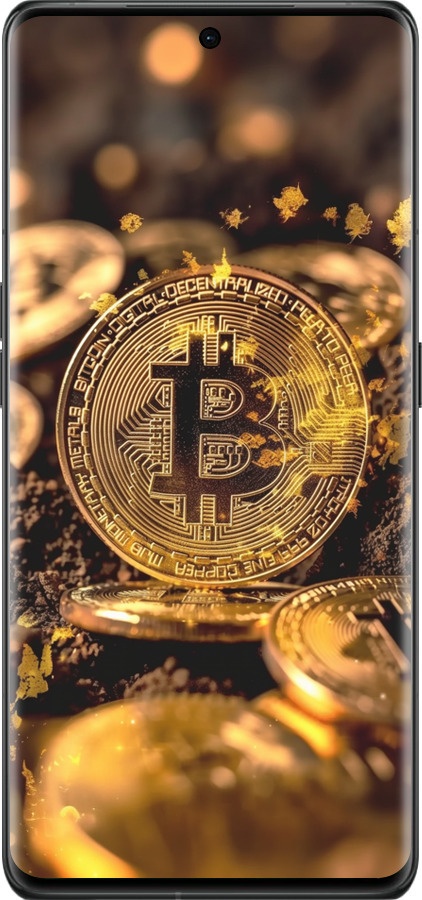 Силіконовий чехол Золота лихоманка біткойна для Oppo Find X6 Pro - 6089u-3041 изображение 