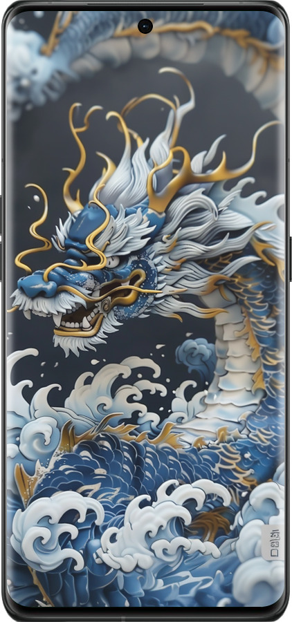 Силиконовый чехол Водяной дракон для Oppo Find X6 Pro - 6113u-3041 изображение 