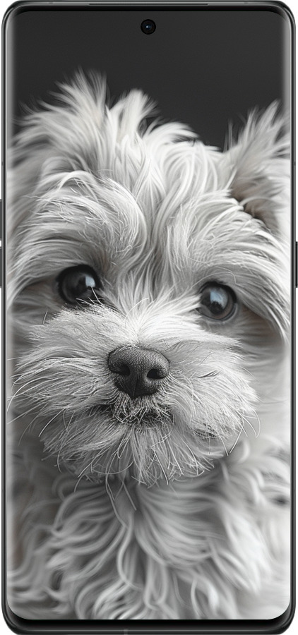 Силиконовый чехол Мальтипу на чорном фоне для Oppo Find X6 Pro - 6156u-3041 изображение 