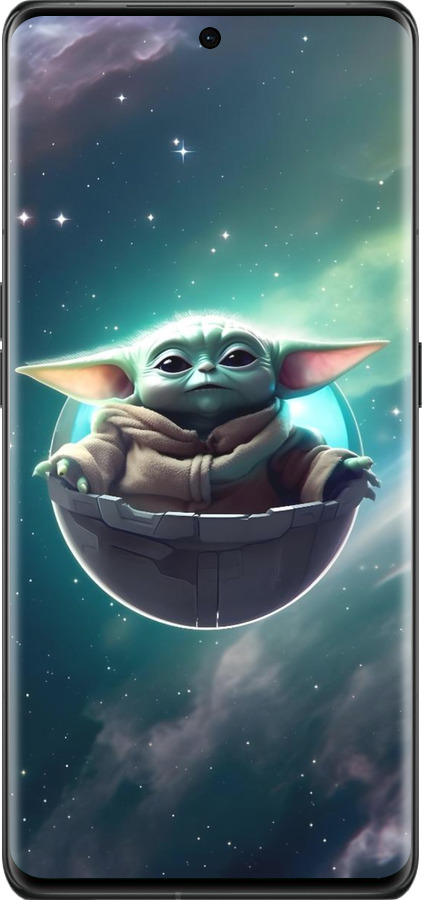 Силиконовый чехол Малышь йода для Oppo Find X6 Pro - 6294u-3041 изображение 