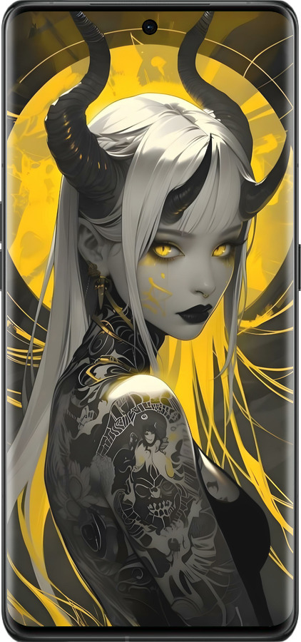 Силиконовый чехол Аниме демон 2 для Oppo Find X6 Pro - 6309u-3041 изображение 