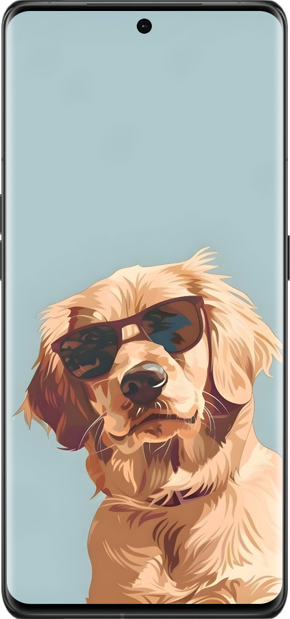 Силиконовый чехол Пес в очках для Oppo Find X6 Pro - 6381u-3041 изображение 