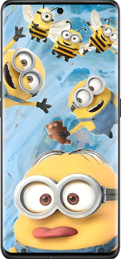 Силиконовый чехол Миньоны для Oppo Find X6 Pro - 6386u-3041 изображение 