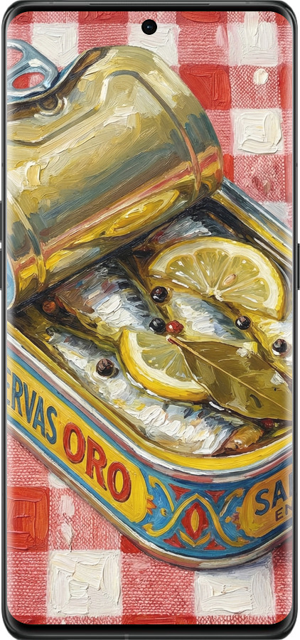 Силиконовый чехол Vintage Sardine Tin Phone для Oppo Find X6 Pro - 6772u-3041 изображение 