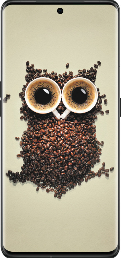 Силиконовый чехол Сова из кофе для Oppo Find X6 Pro - 777u-3041 изображение 