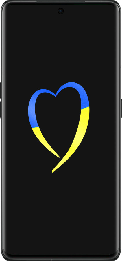 Силиконовый чехол Жёлто-голубое сердце для Oppo Find X6 Pro - 885u-3041 изображение 