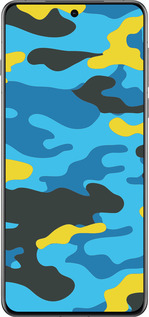 Силиконовый чехол Желто-голубой камуфляж для Oppo Find X8 Pro - 1084u-3872 изображение 