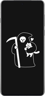 Силіконовий чехол Мінімалістичний арт: смерть та кішка для Oppo Find X8 Pro - 6529u-3872 изображение 