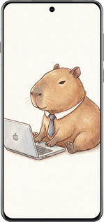 Силиконовый чехол Funny Capybara CEO Working для Oppo Find X8 Pro - 6777u-3872 изображение 