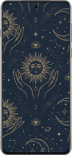 Силіконовий чехол Celestial Harmony: Sun & Moon Gold Mystic Pattern для Oppo Find X8 Pro - 6778u-3872 изображение 