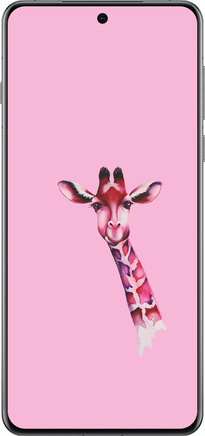 Силіконовий чехол Рожева жирафа для Oppo Find X8 Pro - 4441u-3872 изображение 