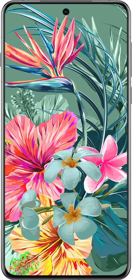 Силіконовий чехол Тропічні квіти v1 для Oppo Find X8 Pro - 4667u-3872 изображение 