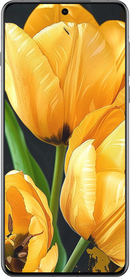 Силіконовий чехол Жовті тюльпани для Oppo Find X8 Pro - 5991u-3872 изображение 