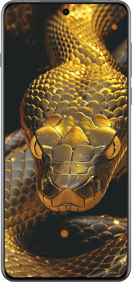 Силиконовый чехол Golden snake для Oppo Find X8 Pro - 6072u-3872 изображение 