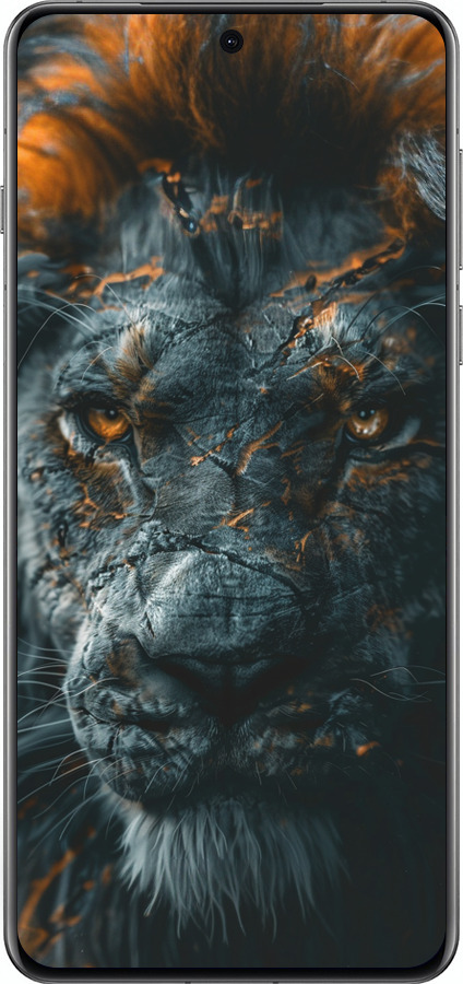 Силиконовый чехол Пламенный лев для Oppo Find X8 Pro - 6153u-3872 изображение 