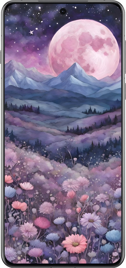 Силиконовый чехол Ночь луна арт для Oppo Find X8 Pro - 6319u-3872 изображение 