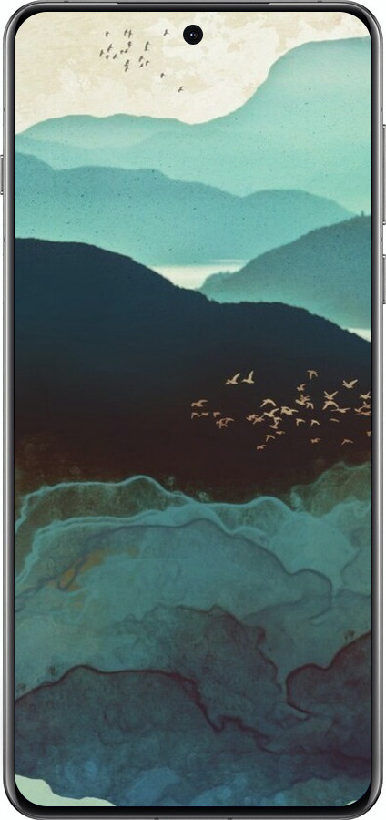 Силіконовий чехол Із зображенням гір Індіго для Oppo Find X8 Pro - 6484u-3872 изображение 