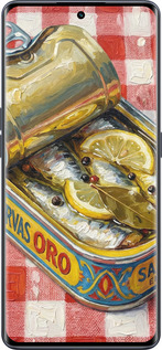 Силиконовый чехол Vintage Sardine Tin Phone для Oppo OPPO RENO 8T 5G - 6772u-3122 изображение 