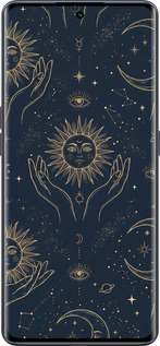 Силіконовий чехол Celestial Harmony: Sun & Moon Gold Mystic Pattern для Oppo OPPO RENO 8T 5G - 6778u-3122 изображение 