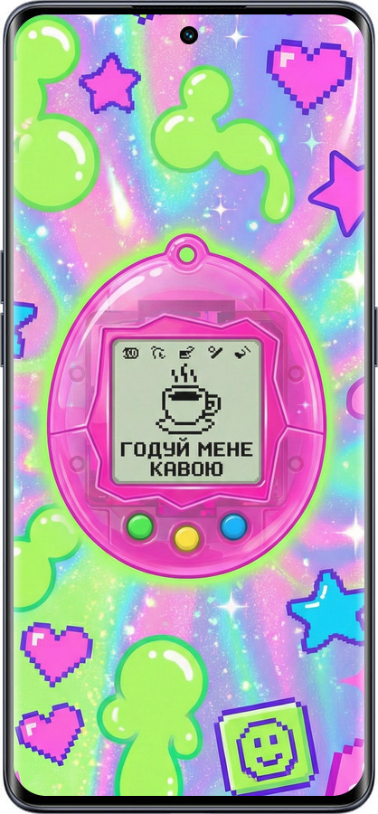 Силиконовый чехол Y2K Aesthetic Retro Pet: Годуй мене кавою для Oppo OPPO RENO 8T 5G - 6784u-3122 изображение 