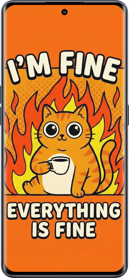 Силіконовий чехол Funny Cat для Oppo OPPO RENO 8T 5G - 6786u-3122 изображение 