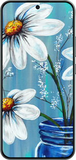 Силиконовый чехол Красивые арт-ромашки для Oppo RENO 14F 5G - 4031u-4091 изображение 