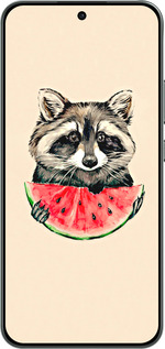 Силиконовый чехол Енотик с арбузом для Oppo RENO 14F 5G - 4605u-4091 изображение 