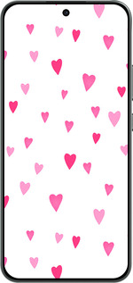 Силиконовый чехол Сердечки 2 для Oppo RENO 14F 5G - 4763u-4091 изображение 