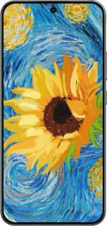 Силиконовый чехол Цветы желто-голубые для Oppo RENO 14F 5G - 5308u-4091 изображение 