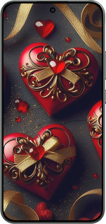 Силиконовый чехол Сердечки v4 для Oppo RENO 14F 5G - 5834u-4091 изображение 