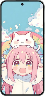 Силиконовый чехол Девочка аниме радуга для Oppo RENO 14F 5G - 6304u-4091 изображение 